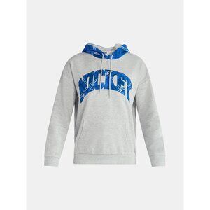 Mickey Mouse Women's Plaid Hoodie, Size M, Relaxed Fit, Gray Wash, Lightweight